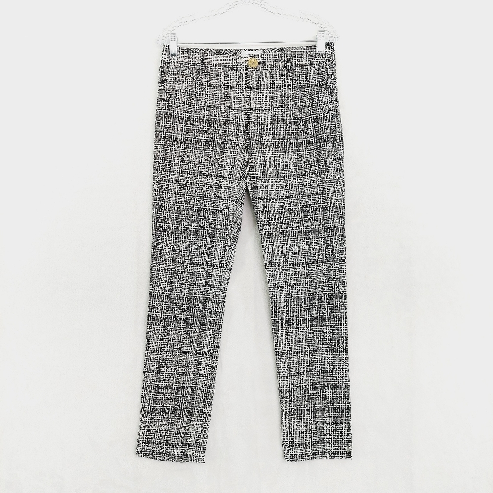 Tahari Arthur S. Levine Black and White Business Casual Trousers Pants P4110